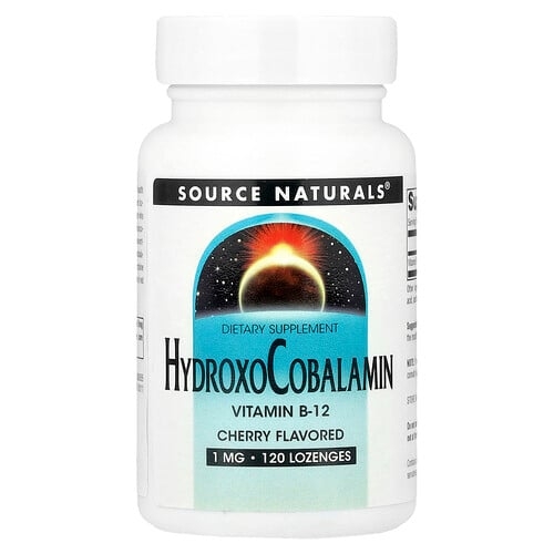 Source Naturals Hydroxocobalamin Vitamin B12 Cherry 1 Mg 120 Lozenges product image