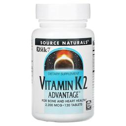 Source Naturals Vitamin K2 Advantage 2 200 Mcg 120 Tablets