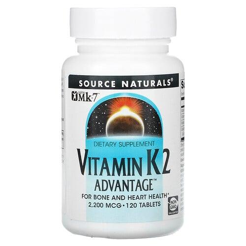 Source Naturals Vitamin K2 Advantage 2 200 Mcg 120 Tablets product image