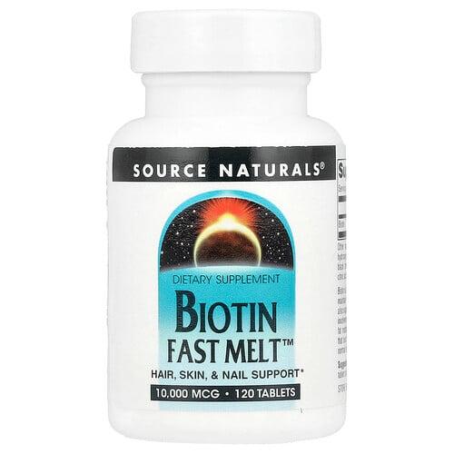 Source Naturals Biotin Fast Melt 10 000 Mcg 120 Tablets product image
