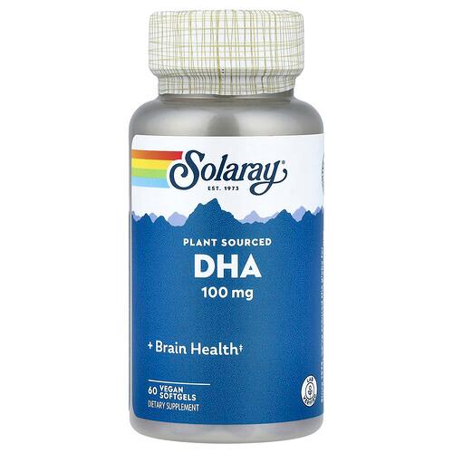 Solaray Plant Sourced Dha 100 Mg 60 Vegan Softgels product image
