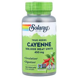 Solaray True Herbs Cayenne 450 Mg 100 Vegcaps
