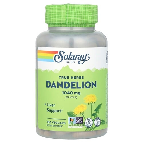 Solaray True Herbs Dandelion 180 Vegcaps 520 Mg Per Capsule product image