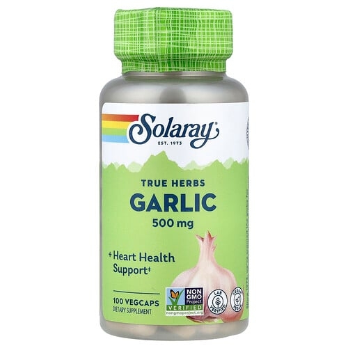 Solaray True Herbs Garlic 500 Mg 100 Vegcaps product image