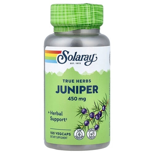 Solaray True Herbs Juniper 450 Mg 100 Vegcaps product image