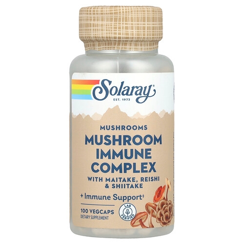 Solaray Mushroom Immune Complex With Maitake Reishi Shiitake 100 Vegcaps product image