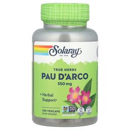 Solaray True Herbs Pau D Arco 550 Mg 100 Vegcaps