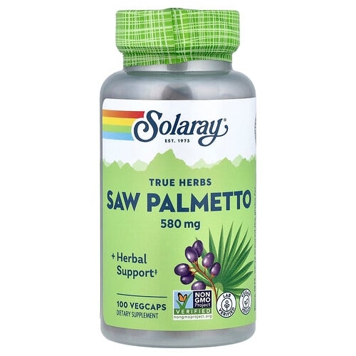 Solaray True Herbs Saw Palmetto 580 Mg 100 Vegcaps product image
