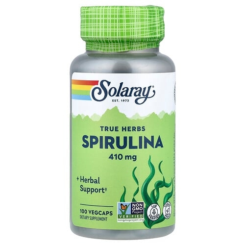 Solaray True Herbs Spirulina 100 Vegcaps product image
