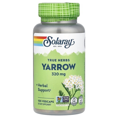 Solaray True Herbs Yarrow 320 Mg 100 Vegcaps product image