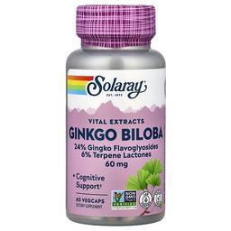 Solaray Vital Extracts Ginkgo Biloba 60 Mg 60 Vegcaps