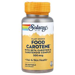 Solaray Food Carotene 500 Mcg 100 Softgels