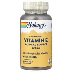 Solaray Vitamin E 670 Mg 60 Softgels