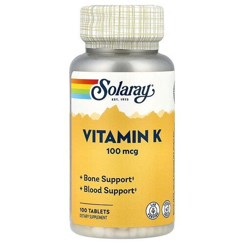 Solaray Vitamin K 100 Mcg 100 Tablets product image