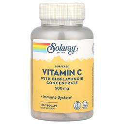 Solaray Buffered Vitamin C With Bioflavonoid Concentrate 500 Mg 100 Vegcaps
