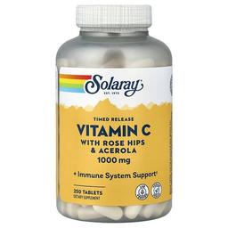 Solaray Timed Release Vitamin C With Rose Hips Acerola 1 000 Mg 250 Tablets