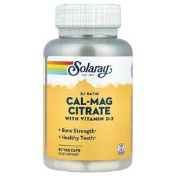 Solaray Cal Mag Citrate With Vitamin D 2 90 Vegcaps