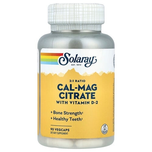 Solaray Cal Mag Citrate With Vitamin D 2 90 Vegcaps product image