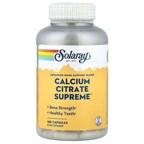 Solaray Calcium Citrate Supreme 180 Capsules product image