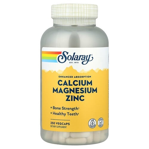 Solaray Calcium Magnesium Zinc 250 Vegcaps product image