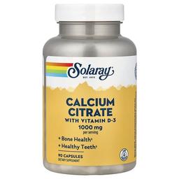Solaray Calcium Citrate With Vitamin D 3 90 Capsules