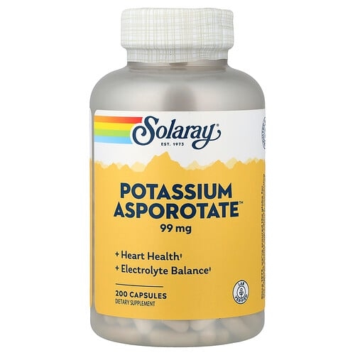 Solaray Potassium Asporotate 99 Mg 200 Capsules product image