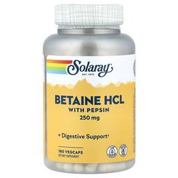 Solaray Betaine Hcl With Pepsin 180 Vegcaps