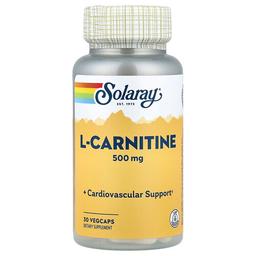 Solaray L Carnitine 500 Mg 30 Vegcaps