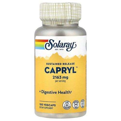 소라레이 Solaray, Capryl, 나트륨 무함유, 수지 무함유, 베지 캡슐 100정 product image