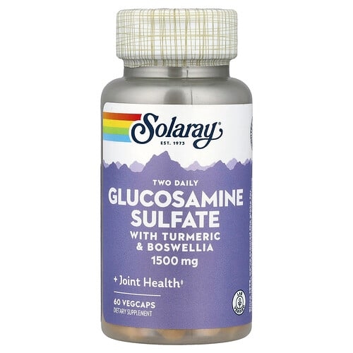 Solaray Glucosamine Sulfate With Turmeric Boswellia 60 Vegcaps product image