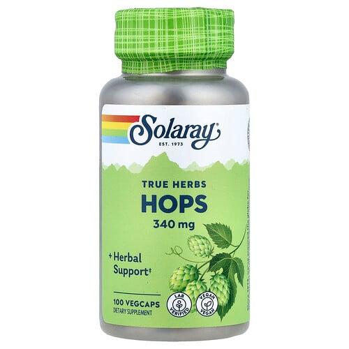 Solaray True Herbs Hops 340 Mg 100 Vegcaps product image