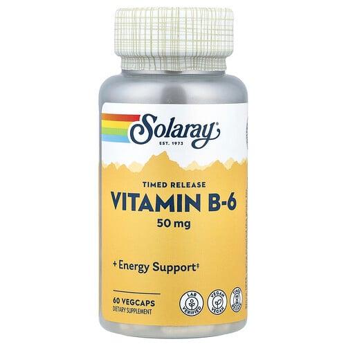 Solaray Timed Release Vitamin B 6 50 Mg 60 Vegcaps product image