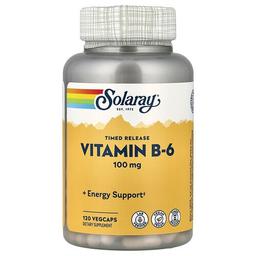 Solaray Vitamin B 6 Timed Release 100 Mg 120 Vegcaps