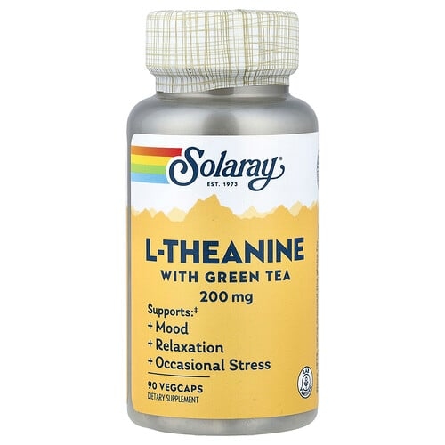 Solaray L Theanine With Green Tea 90 Vegcaps product image