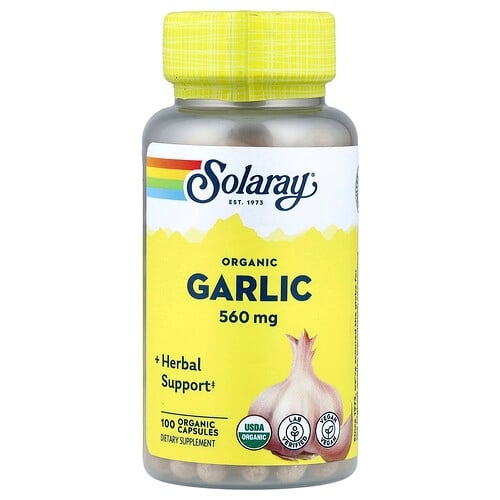 Solaray Organic Garlic 560 Mg 100 Organic Capsules product image