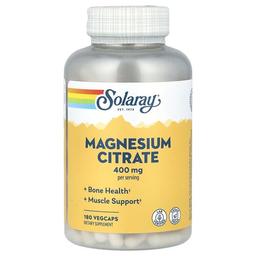 Solaray Magnesium Citrate 180 Vegcaps 133 Mg Per Capsule