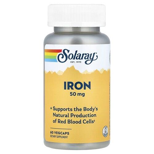 Solaray Iron 50 Mg 60 Vegcaps product image