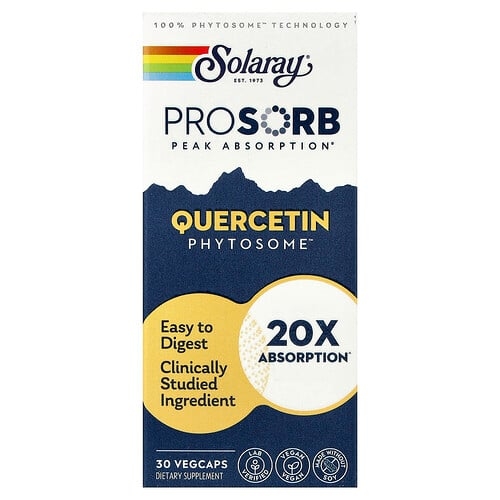 Solaray Quercetin Phytosome 30 Vegcaps 250 Mg Per Vegcap product image