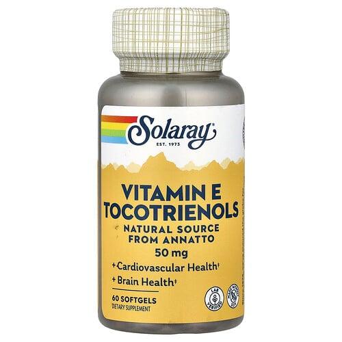 Solaray Vitamine E Tocotrienols 50 Mg 60 Softgels product image