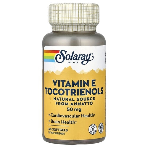 Solaray Vitamine E Tocotrienols 50 Mg 60 Softgels product image