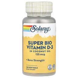 Solaray Super Bio Vitamin D 3 125 Mcg 120 Softgels