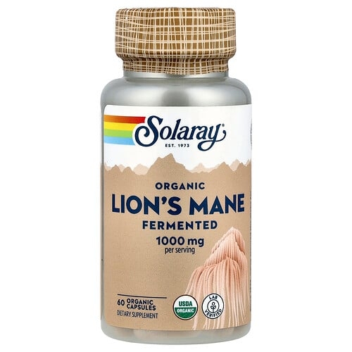 Solaray Organic Lion S Mane Fermented 60 Organic Capsules 500 Mg Per Capsule product image