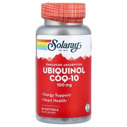 Solaray Ubiquinol Coq10 Enhanced Absorption 100 Mg 30 Softgels