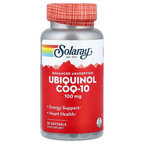 Solaray Ubiquinol Coq10 Enhanced Absorption 100 Mg 30 Softgels product image