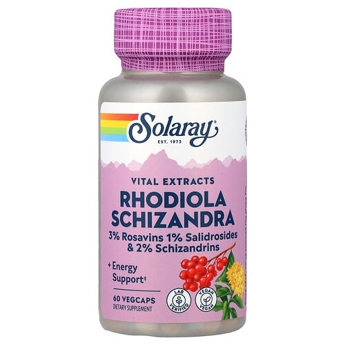Solaray Vital Extracts Rhodiola Schizandra 60 Vegcaps product image