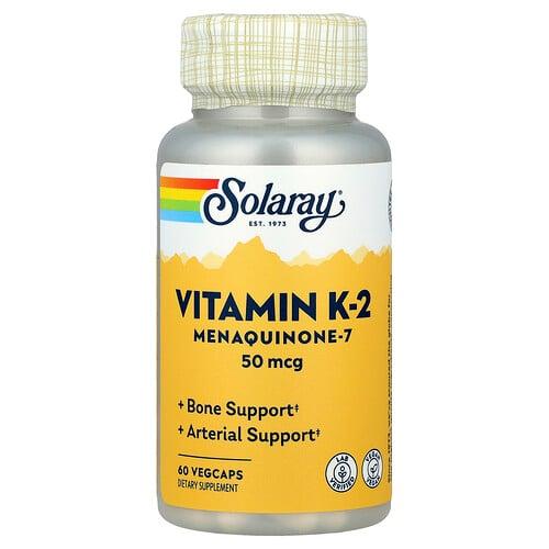 Solaray Vitamin K 2 Menaquinone 7 50 Mcg 60 Vegcaps product image