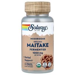 Solaray Mushrooms Organic Fermented Maitake 60 Organic Capsules 500 Mg Per Capsule