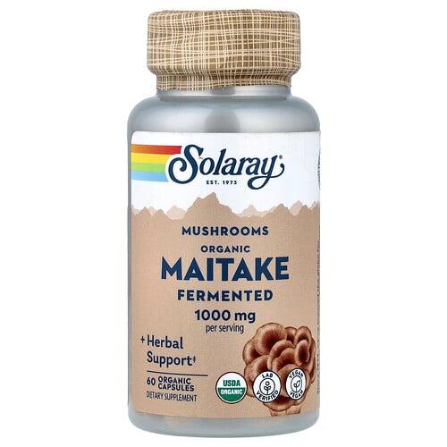 Solaray Mushrooms Organic Fermented Maitake 60 Organic Capsules 500 Mg Per Capsule product image