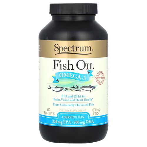 Spectrum Essentials Fish Oil Omega 3 250 Softgels 500 Mg Per Softgel product image