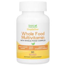 Super Nutrition Simplyone Whole Food Multivitamin With Vitamin A C Minerals And Enzymes 90 Tablets
